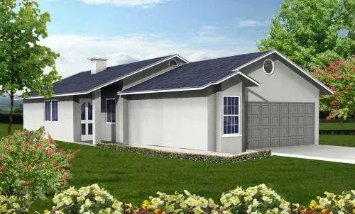 Traditional house plans 41-204 - front exterior, 1,061 sq ft, 3 bed, 2 bath house plans | Monster House Plans