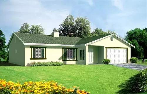 Traditional house plans 41-260 - front exterior, 1,117 sq ft, 3 bed, 2 bath house plans | Monster House Plans