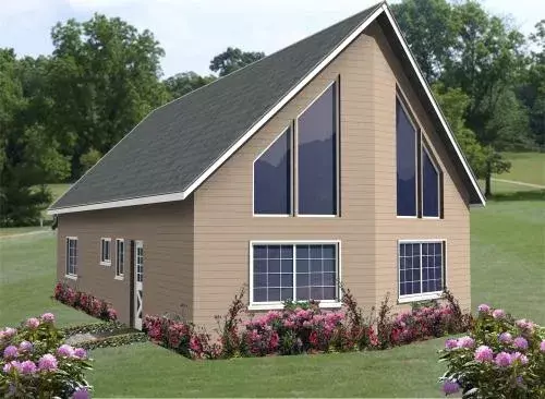 Contemporary house plans 41-274 - front exterior, 1,131 sq ft, 3 bed, 1 bath house plans | Monster House Plans