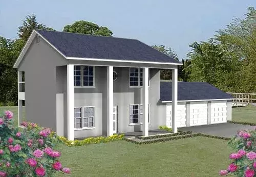 Traditional house plans 41-322 - front exterior, 1,179 sq ft, 3 bed, 3 bath house plans | Monster House Plans