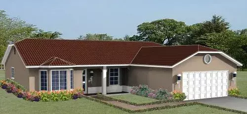 Traditional house plans 41-353 - front exterior, 1,211 sq ft, 3 bed, 2 bath house plans | Monster House Plans