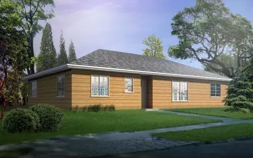 Traditional house plans 41-409 - front exterior, 1,553 sq ft, 3 bed, 2 bath house plans | Monster House Plans