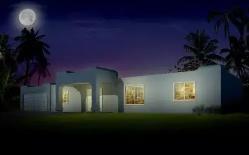 Santa Fe house plans 41-420 - front exterior, 1,566 sq ft, 3 bed, 2 bath house plans | Monster House Plans