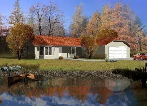 Traditional house plans 41-489 - front exterior, 1,670 sq ft, 3 bed, 2 bath house plans | Monster House Plans