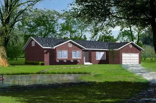 Traditional house plans 41-516 - front exterior, 1,699 sq ft, 3 bed, 2 bath house plans | Monster House Plans