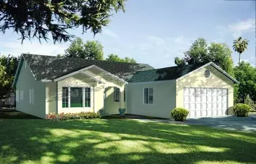 Traditional house plans 41-531 - front exterior, 1,735 sq ft, 3 bed, 2 bath house plans | Monster House Plans