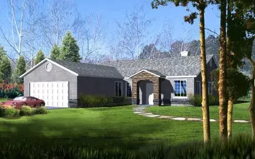 Traditional house plans 41-547 - front exterior, 1,769 sq ft, 3 bed, 2 bath house plans | Monster House Plans