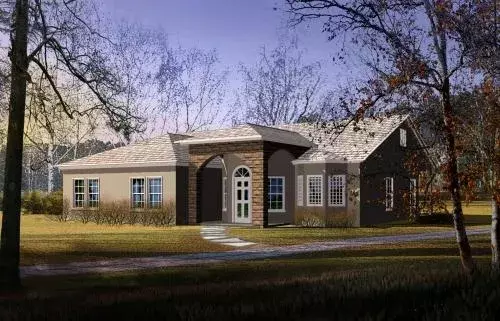 Traditional house plans 41-599 - front exterior, 1,873 sq ft, 3 bed, 2 bath house plans | Monster House Plans