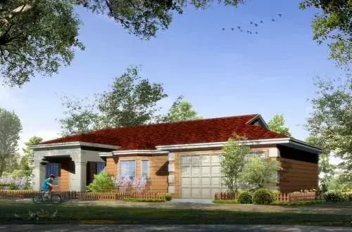 Southwest house plans 41-617 - front exterior, 1,895 sq ft, 4 bed, 2 bath house plans | Monster House Plans