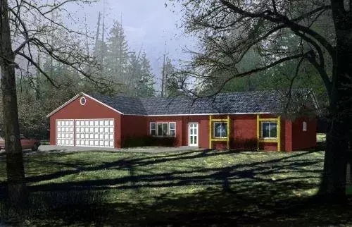 Traditional house plans 41-618 - front exterior, 1,895 sq ft, 4 bed, 3 bath house plans | Monster House Plans