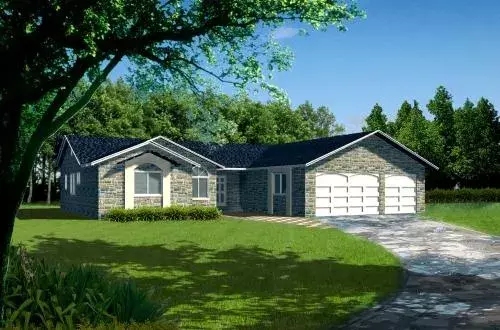 Traditional house plans 41-622 - front exterior, 1,897 sq ft, 3 bed, 2 bath house plans | Monster House Plans