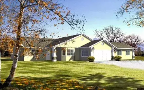 Traditional house plans 41-633 - front exterior, 1,917 sq ft, 3 bed, 2 bath house plans | Monster House Plans