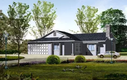 Traditional house plans 41-691 - front exterior, 2,023 sq ft, 3 bed, 2 bath house plans | Monster House Plans