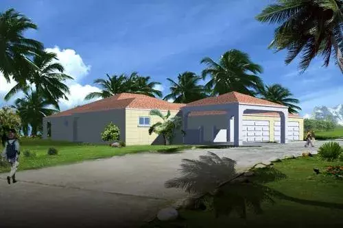 Southwest house plans 41-756 - front exterior, 2,114 sq ft, 4 bed, 3 bath house plans | Monster House Plans