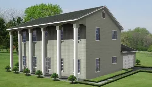 Southern Colonial house plans 41-828 - front exterior, 2,294 sq ft, 4 bed, 3 bath house plans | Monster House Plans
