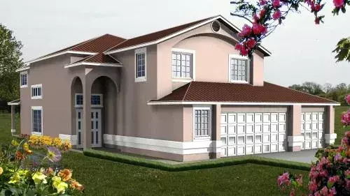 Southwest house plans 41-880 - front exterior, 2,427 sq ft, 4 bed, 3 bath house plans | Monster House Plans