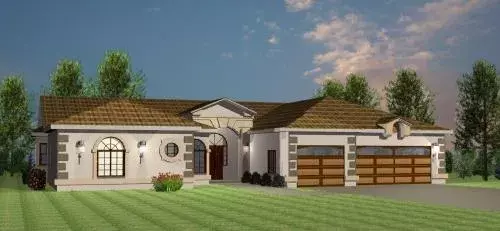 Mediterranean house plans 41-940 - front exterior, 2,579 sq ft, 3 bed, 2 bath house plans | Monster House Plans