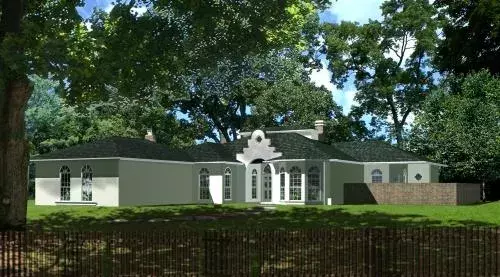Italian house plans 41-952 - front exterior, 2,604 sq ft, 4 bed, 3 bath house plans | Monster House Plans