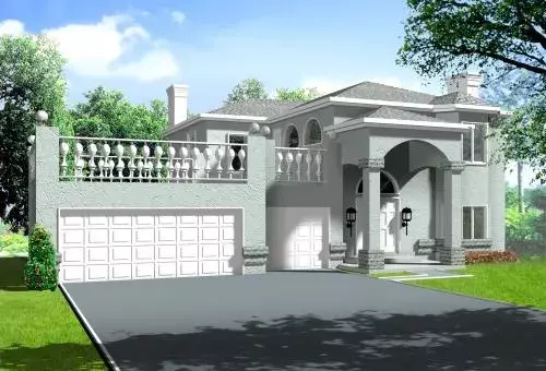 Mediterranean house plans 41-964 - front exterior, 2,627 sq ft, 4 bed, 3 bath house plans | Monster House Plans
