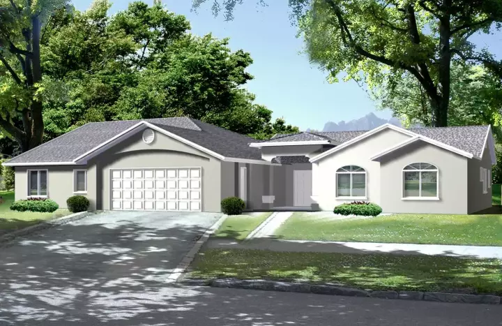 Traditional house plans 41-981 - front exterior, 2,702 sq ft, 5 bed, 3 bath house plans | Monster House Plans