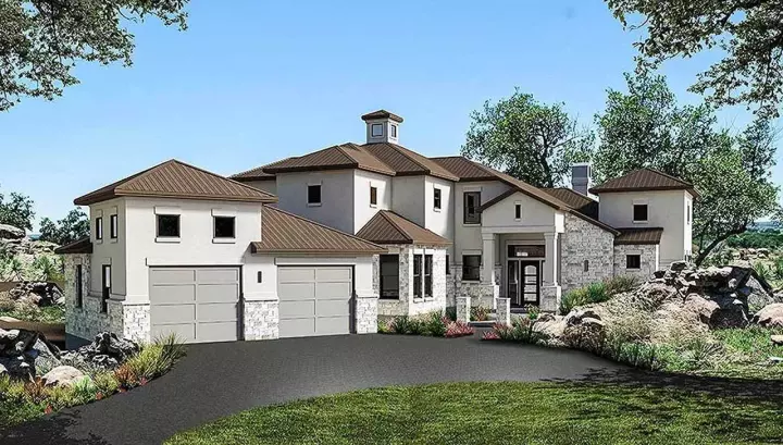 Tuscan house plans 42-106 - front exterior, 2,929 sq ft, 4 bed, 4 bath house plans | Monster House Plans