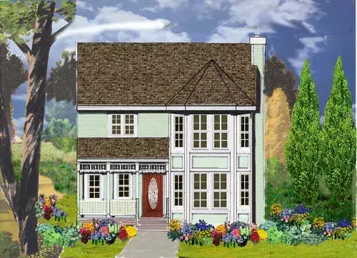 Victorian house plans 43-123 - front exterior, 1,558 sq ft, 3 bed, 2 bath house plans | Monster House Plans
