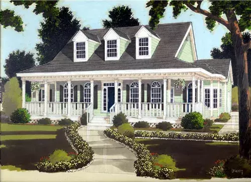 Country house plans 43-128 - front exterior, 1,649 sq ft, 3 bed, 2 bath house plans | Monster House Plans