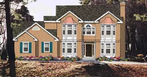 Traditional house plans 43-136 - front exterior, 1,740 sq ft, 4 bed, 2 bath house plans | Monster House Plans