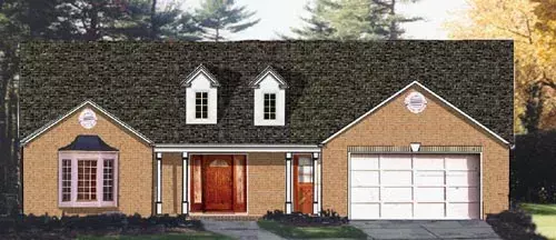 Traditional house plans 43-138 - front exterior, 1,748 sq ft, 3 bed, 2 bath house plans | Monster House Plans