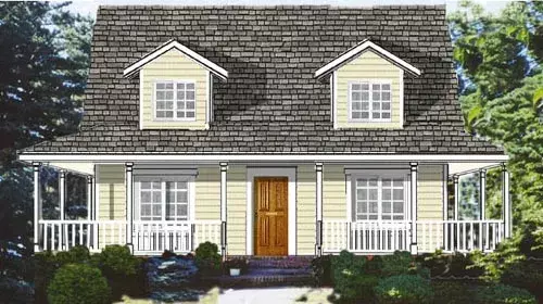 Country house plans 43-139 - front exterior, 1,758 sq ft, 3 bed, 2 bath house plans | Monster House Plans