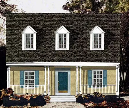 Country house plans 43-147 - front exterior, 1,846 sq ft, 4 bed, 2 bath house plans | Monster House Plans