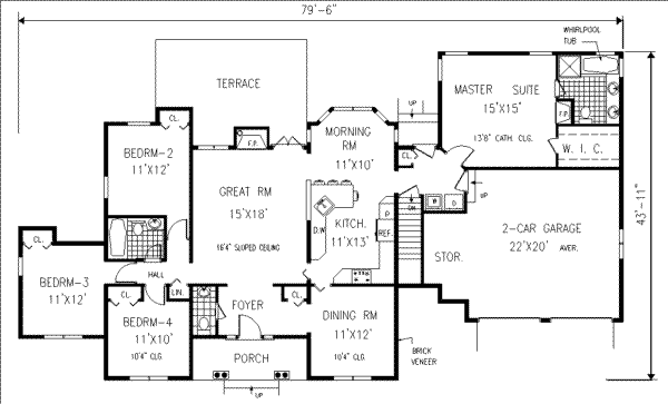 Main Floor Plan: 43-148