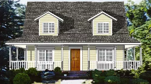 Country house plans 43-149 - front exterior, 1,863 sq ft, 4 bed, 2 bath house plans | Monster House Plans