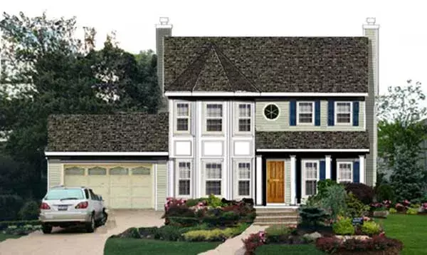 Traditional house plans 43-158 - front exterior, 2,007 sq ft, 4 bed, 2 bath house plans | Monster House Plans