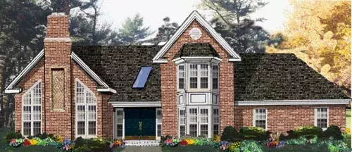 Traditional house plans 43-169 - front exterior, 2,157 sq ft, 4 bed, 3 bath house plans | Monster House Plans