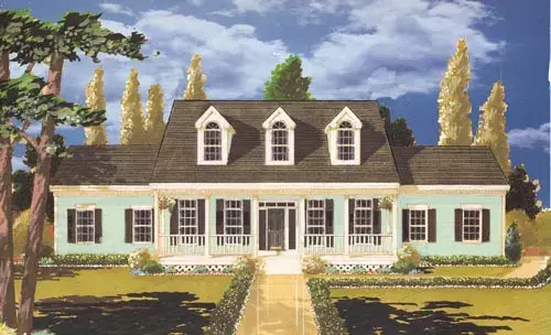 Country house plans 43-173 - front exterior, 2,210 sq ft, 4 bed, 2 bath house plans | Monster House Plans