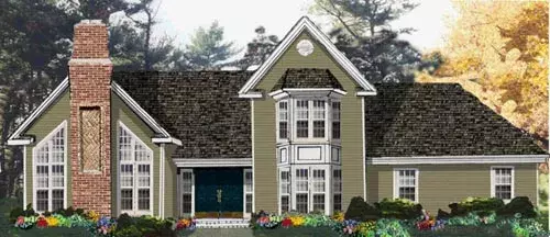 Traditional house plans 43-177 - front exterior, 2,225 sq ft, 4 bed, 2 bath house plans | Monster House Plans