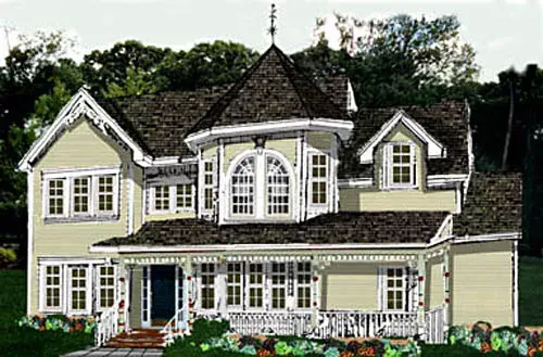 Victorian house plans 43-182 - front exterior, 2,270 sq ft, 4 bed, 2 bath house plans | Monster House Plans