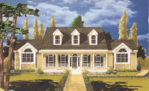 Country house plans 43-183 - front exterior, 2,274 sq ft, 4 bed, 2 bath house plans | Monster House Plans