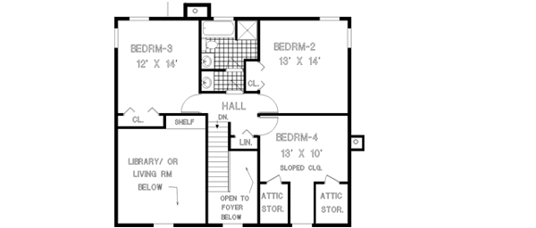 Upper/Second Floor Plan:43-184