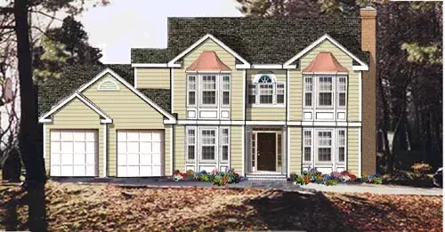 Traditional house plans 43-187 - front exterior, 2,334 sq ft, 4 bed, 3 bath house plans | Monster House Plans