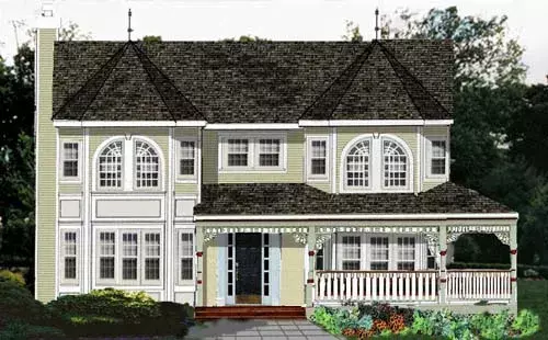 Victorian house plans 43-189 - front exterior, 2,341 sq ft, 4 bed, 2 bath house plans | Monster House Plans