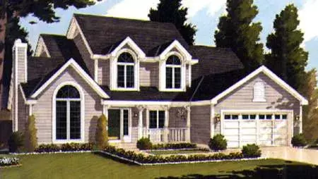 Traditional house plans 43-191 - front exterior, 2,368 sq ft, 5 bed, 3 bath house plans | Monster House Plans