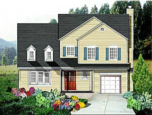 Traditional house plans 43-193 - front exterior, 2,380 sq ft, 4 bed, 2 bath house plans | Monster House Plans