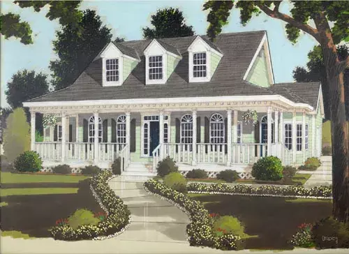 Country house plans 43-194 - front exterior, 2,401 sq ft, 5 bed, 2 bath house plans | Monster House Plans