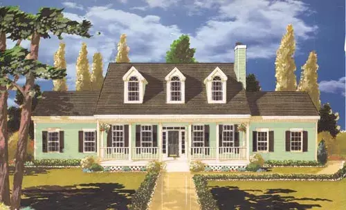 Country house plans 43-201 - front exterior, 2,451 sq ft, 4 bed, 2 bath house plans | Monster House Plans