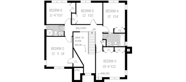 Upper/Second Floor Plan:43-217