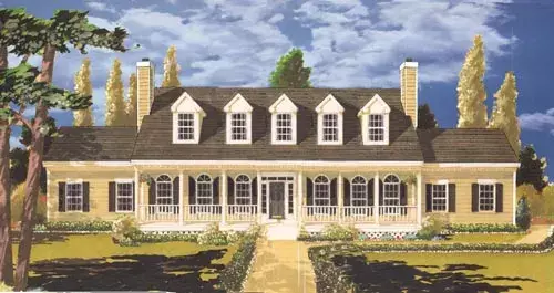 Country house plans 43-219 - front exterior, 3,156 sq ft, 5 bed, 3 bath house plans | Monster House Plans