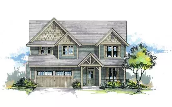 Craftsman house plans 44-461 - front exterior, 2,870 sq ft, 4 bed, 2 bath house plans | Monster House Plans