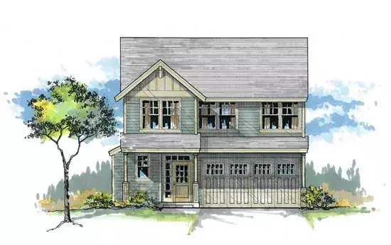 Craftsman house plans 44-478 - front exterior, 2,114 sq ft, 4 bed, 2 bath house plans | Monster House Plans